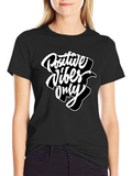 Positive Vibes Only Graphic Tee - Black