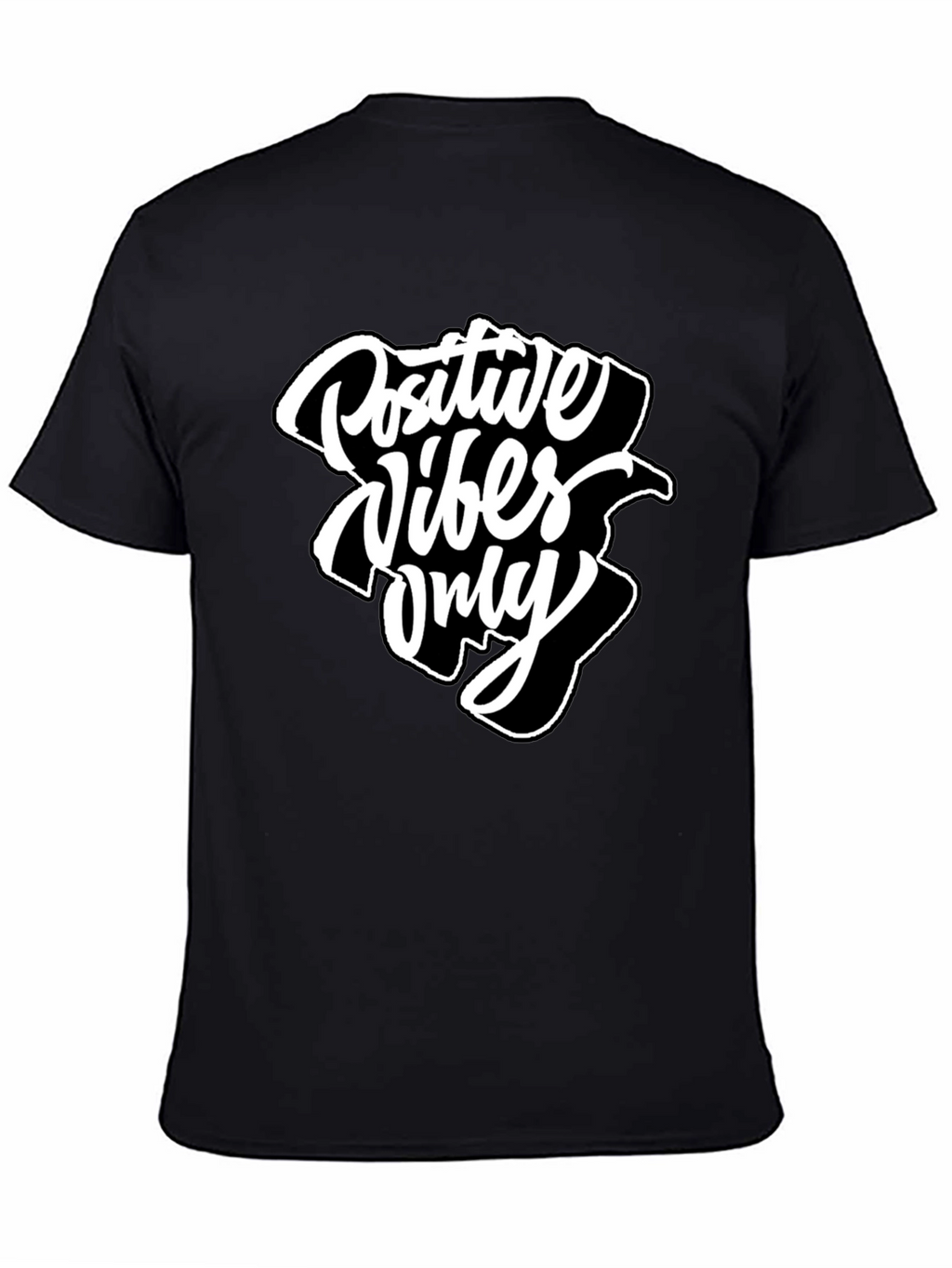 Positive Vibes Only Graphic Tee - Black
