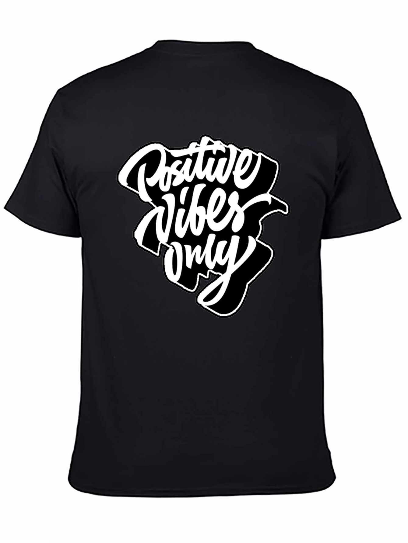 Positive Vibes Only Graphic Tee - Black