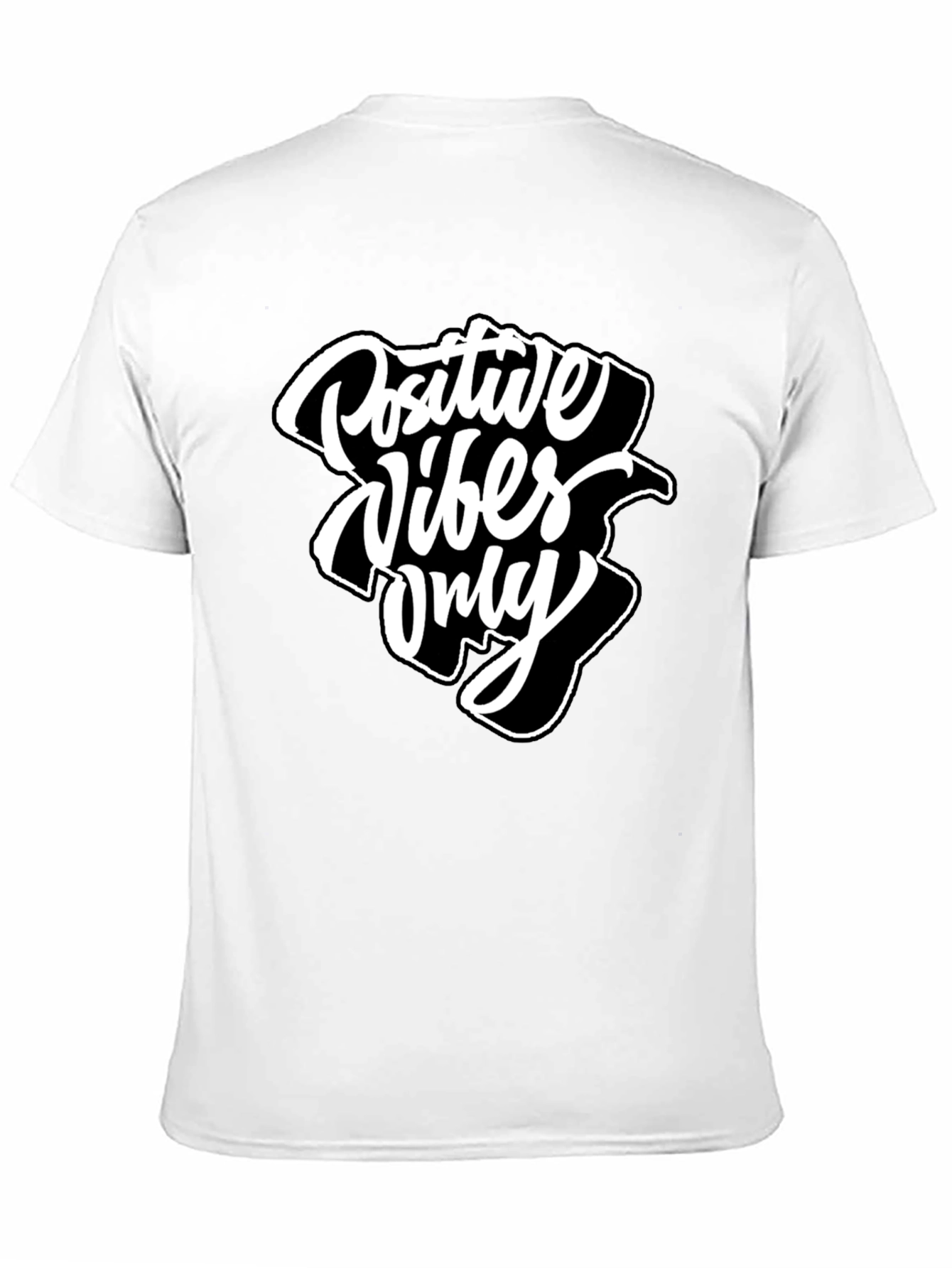 Positive Vibes Only Graphic Tee - Black