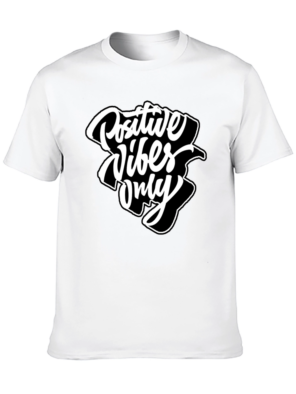 Positive Vibes Only Graphic Tee - Black