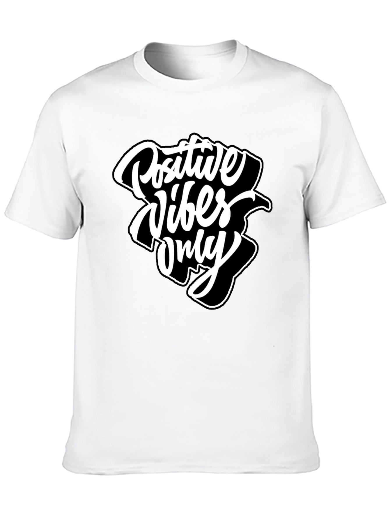 Positive Vibes Only Graphic Tee - Black