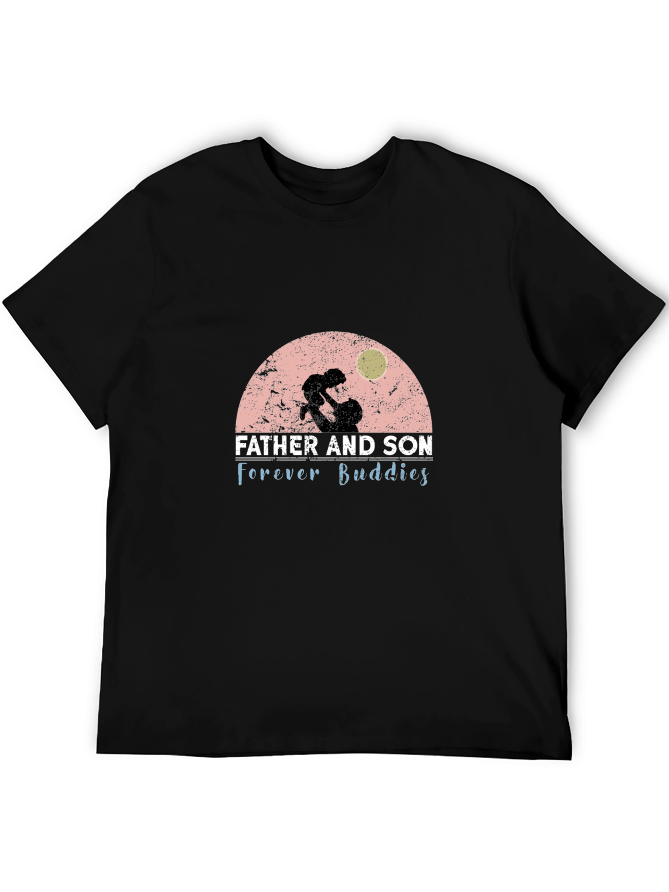 Father and Son Forever Buddies Black T-Shirt