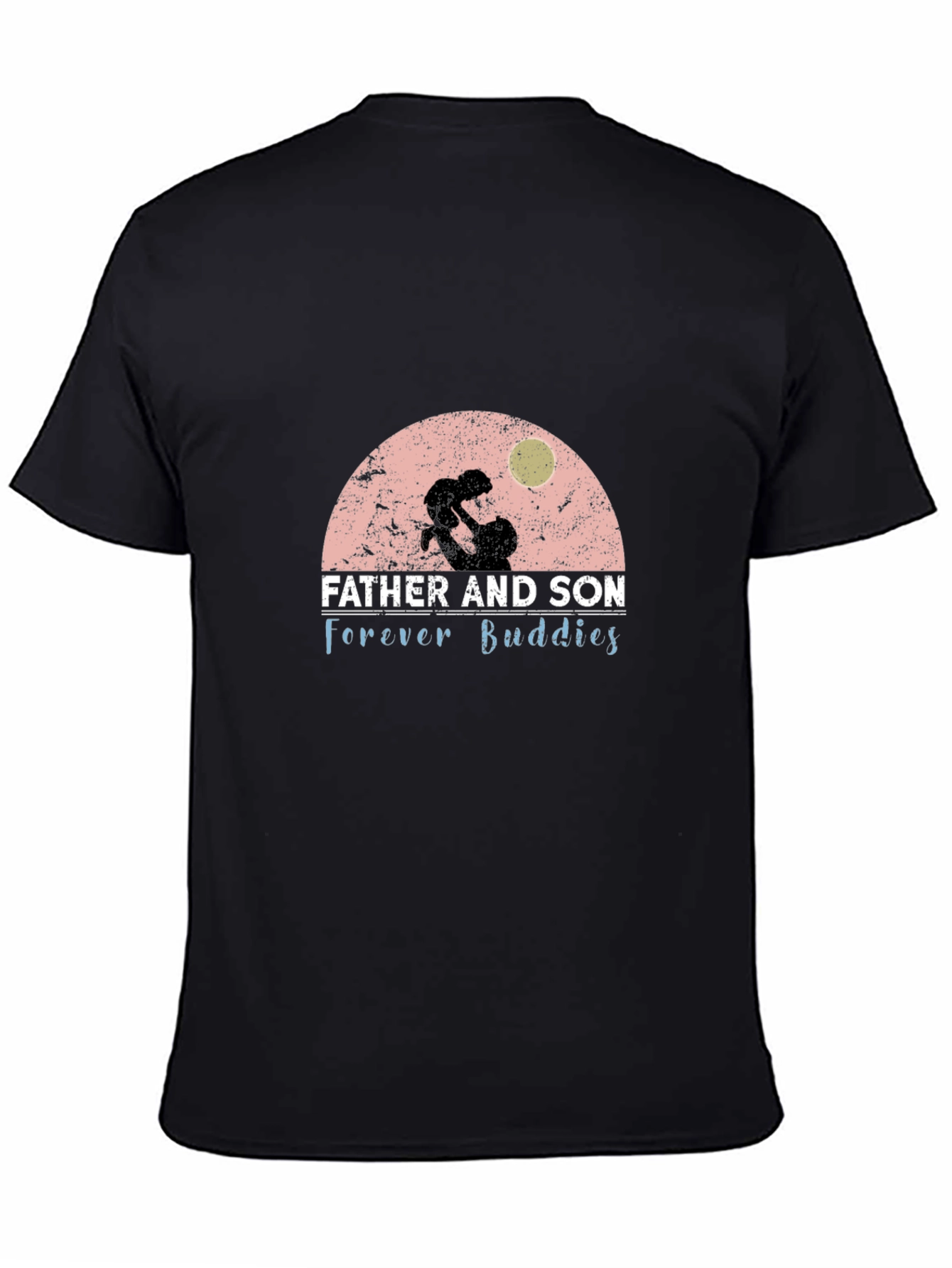 Father and Son Forever Buddies Black T-Shirt