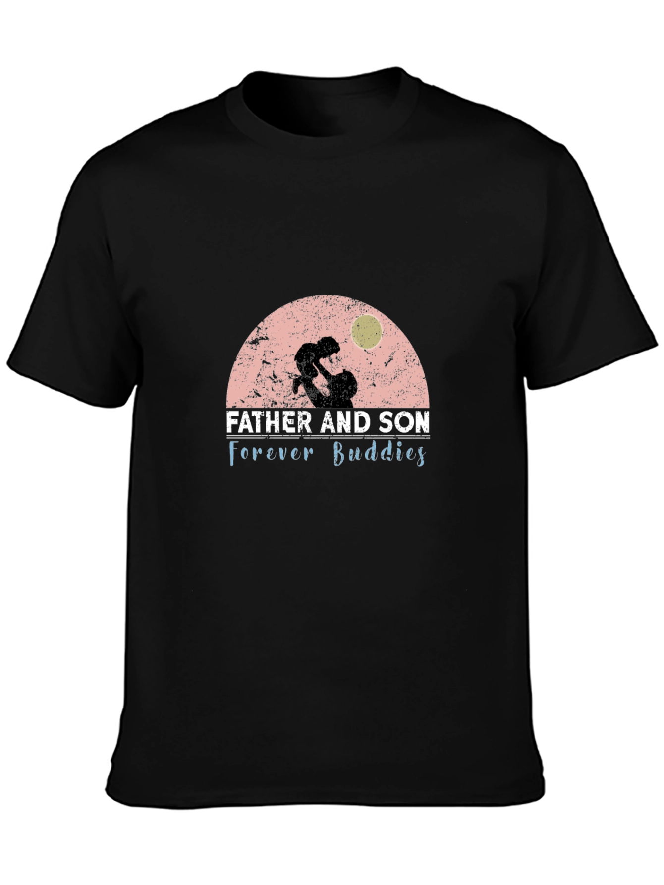 Father and Son Forever Buddies Black T-Shirt