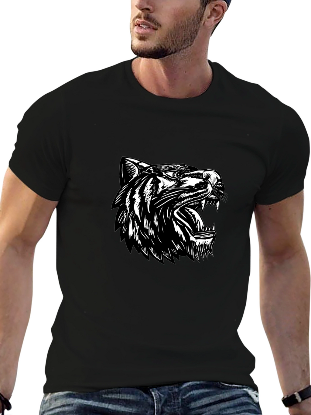 Black Tiger Graphic Tee