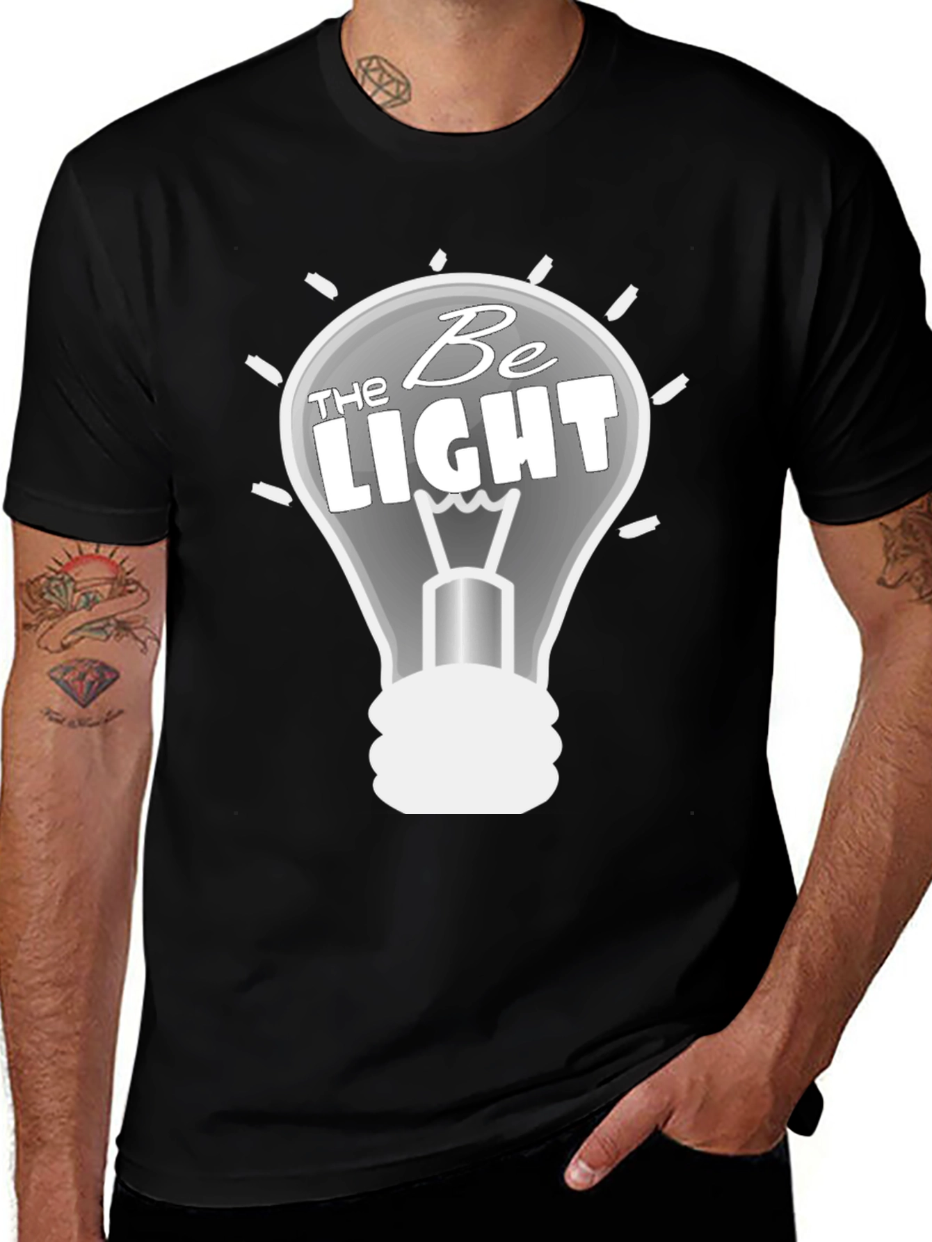 Be the Light Graphic T-Shirt - Black