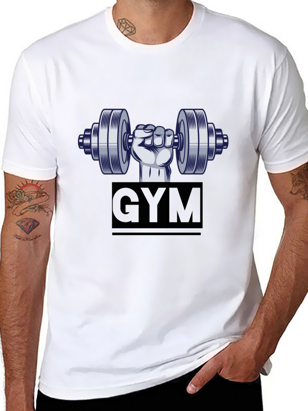 Mens Gym T-Shirt: Weightlifting Graphic Tee