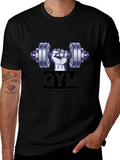Mens Gym T-Shirt: Weightlifting Graphic Tee