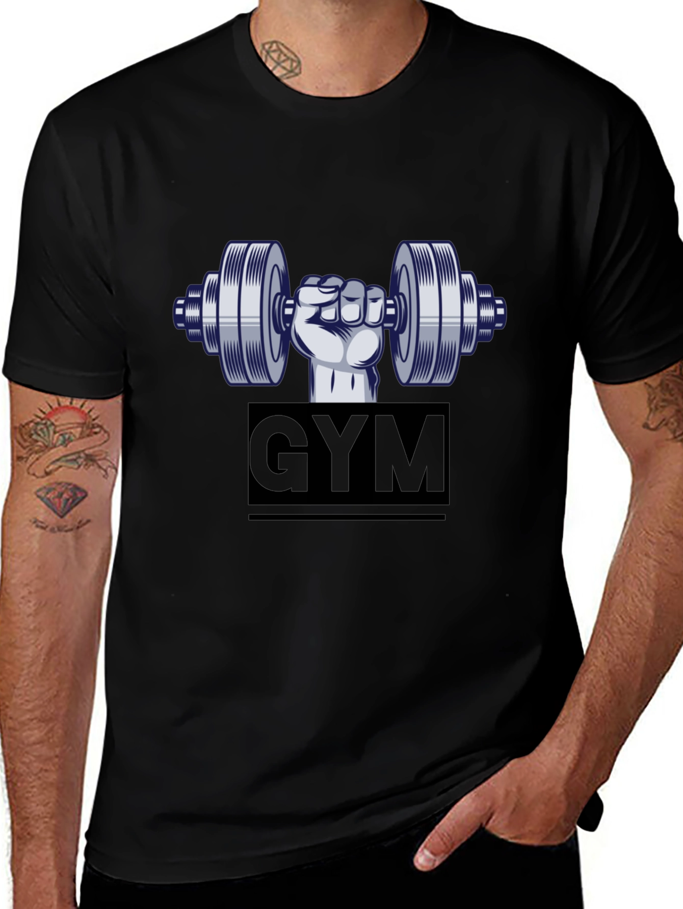 Mens Gym T-Shirt: Weightlifting Graphic Tee