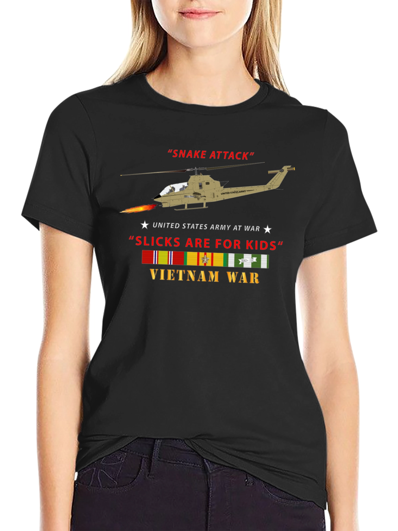 Vietnam War Era T-Shirt - Cobra Helicopter Design