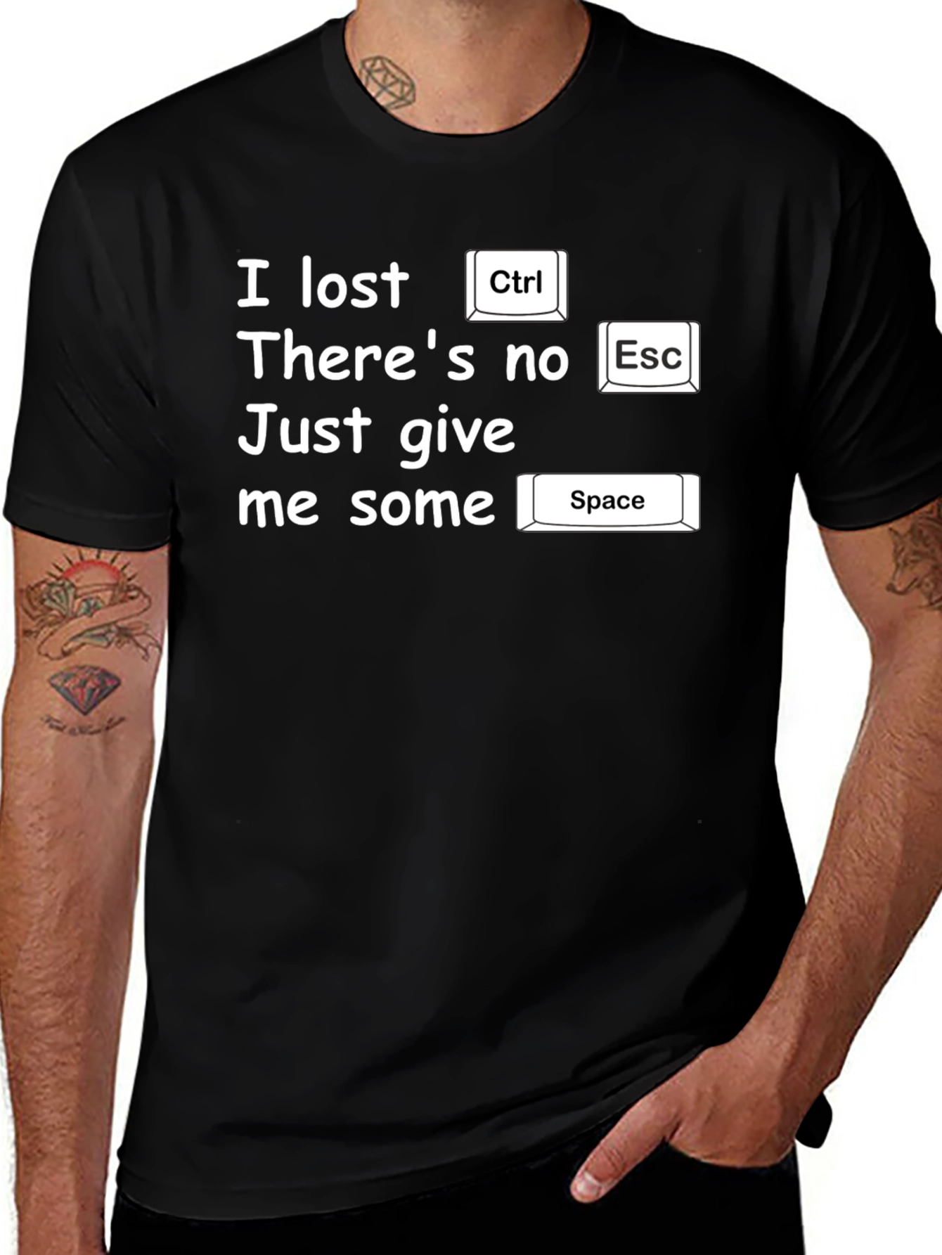 Funny Programmer T-Shirt - I Lost Ctrl Theres No Esc Space