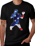 American Football Patriotic Graphic Tee