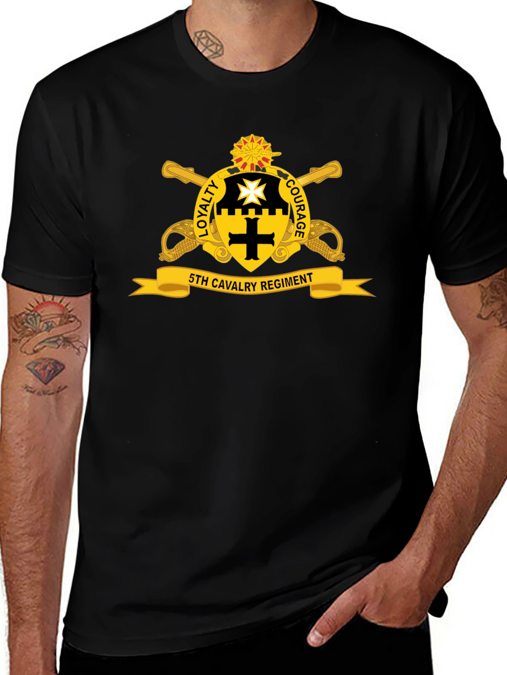 5th Cavalry Regiment Graphic T-Shirt - Loyalty & Courage