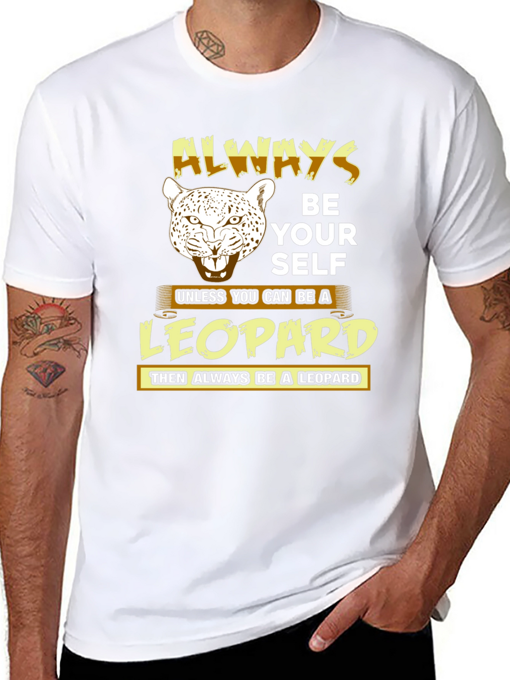 Always Be Yourself Leopard T-Shirt