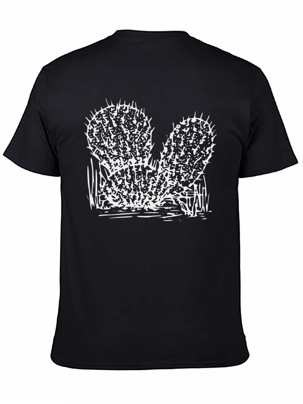 Cactus Graphic Tee - Black Cotton T-Shirt