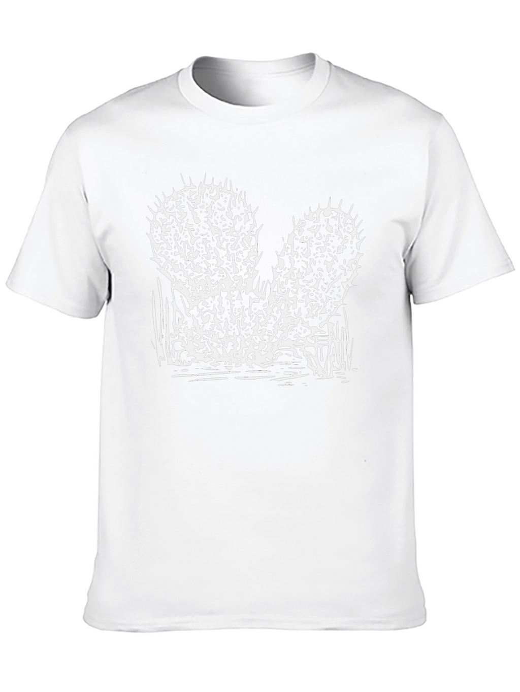 Cactus Graphic Tee - Black Cotton T-Shirt