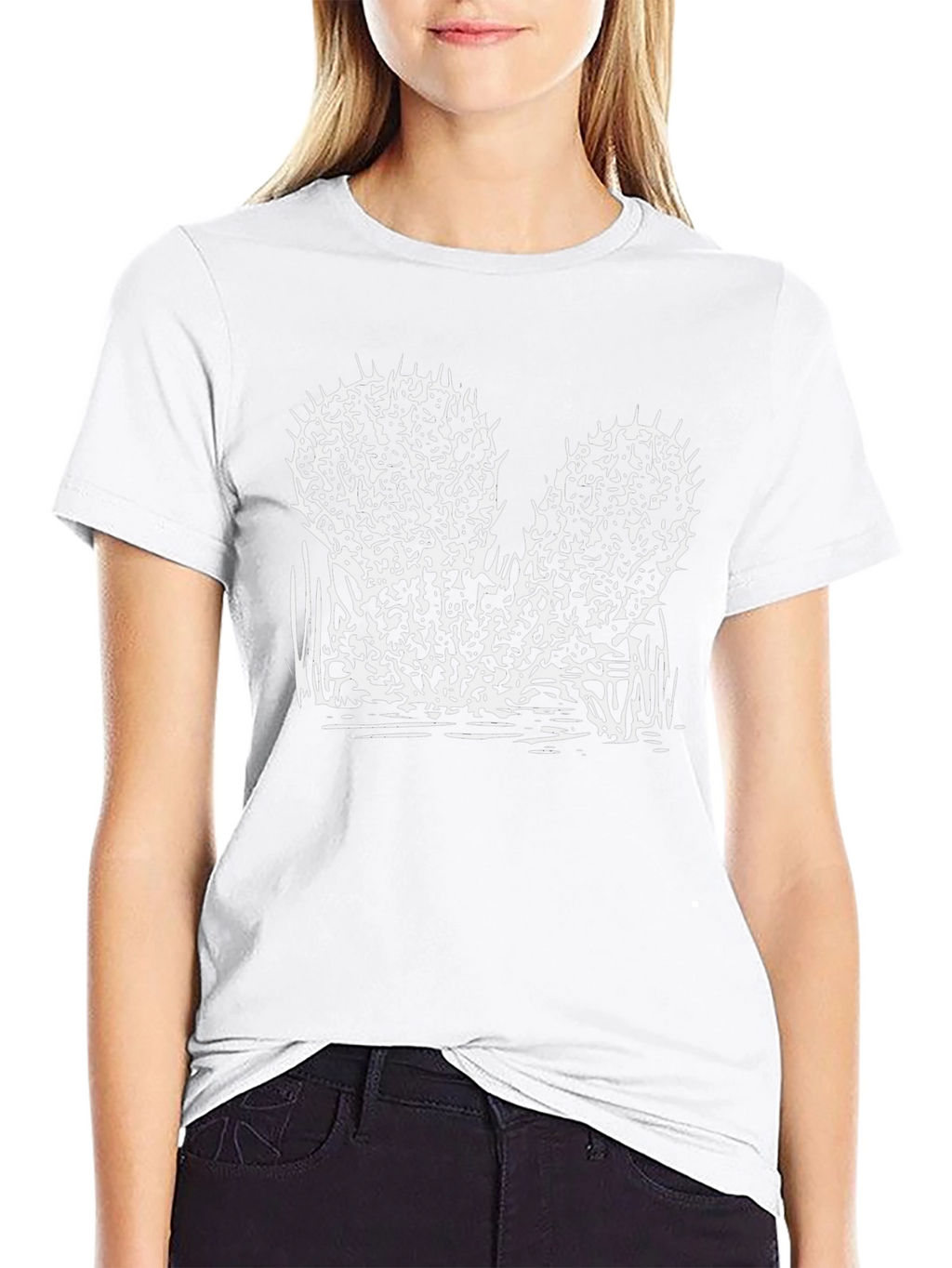 Cactus Graphic Tee - Black Cotton T-Shirt