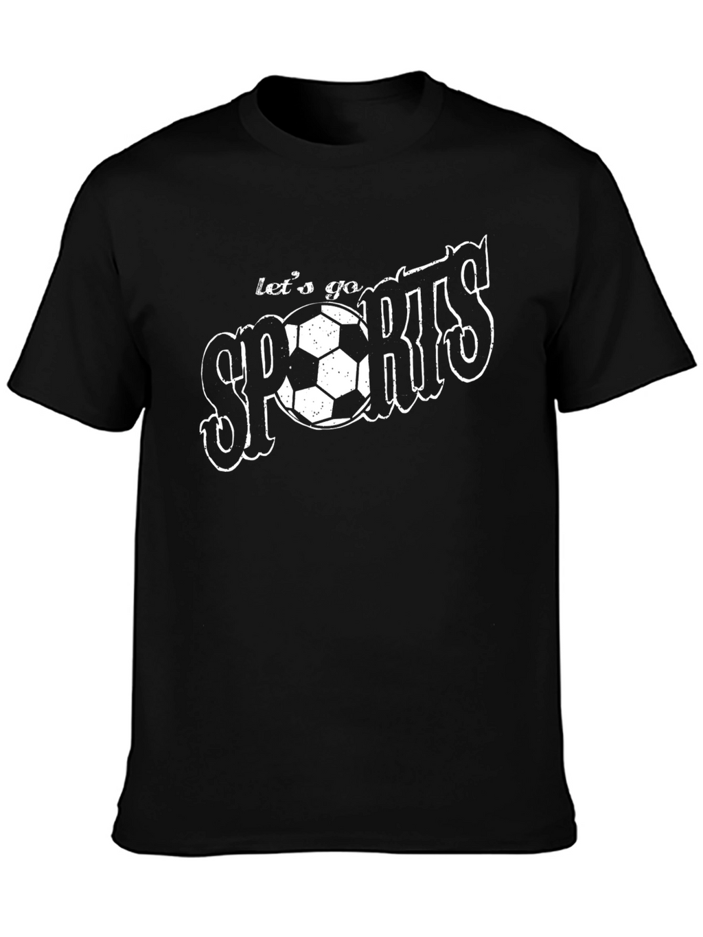 Lets Go Sports Soccer Ball Graphic T-Shirt