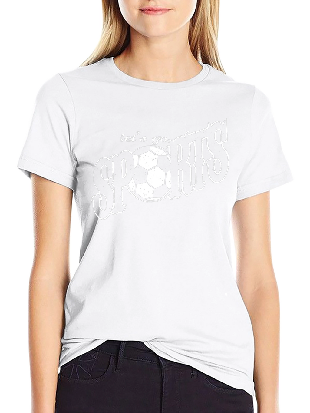 Lets Go Sports Soccer Ball Graphic T-Shirt