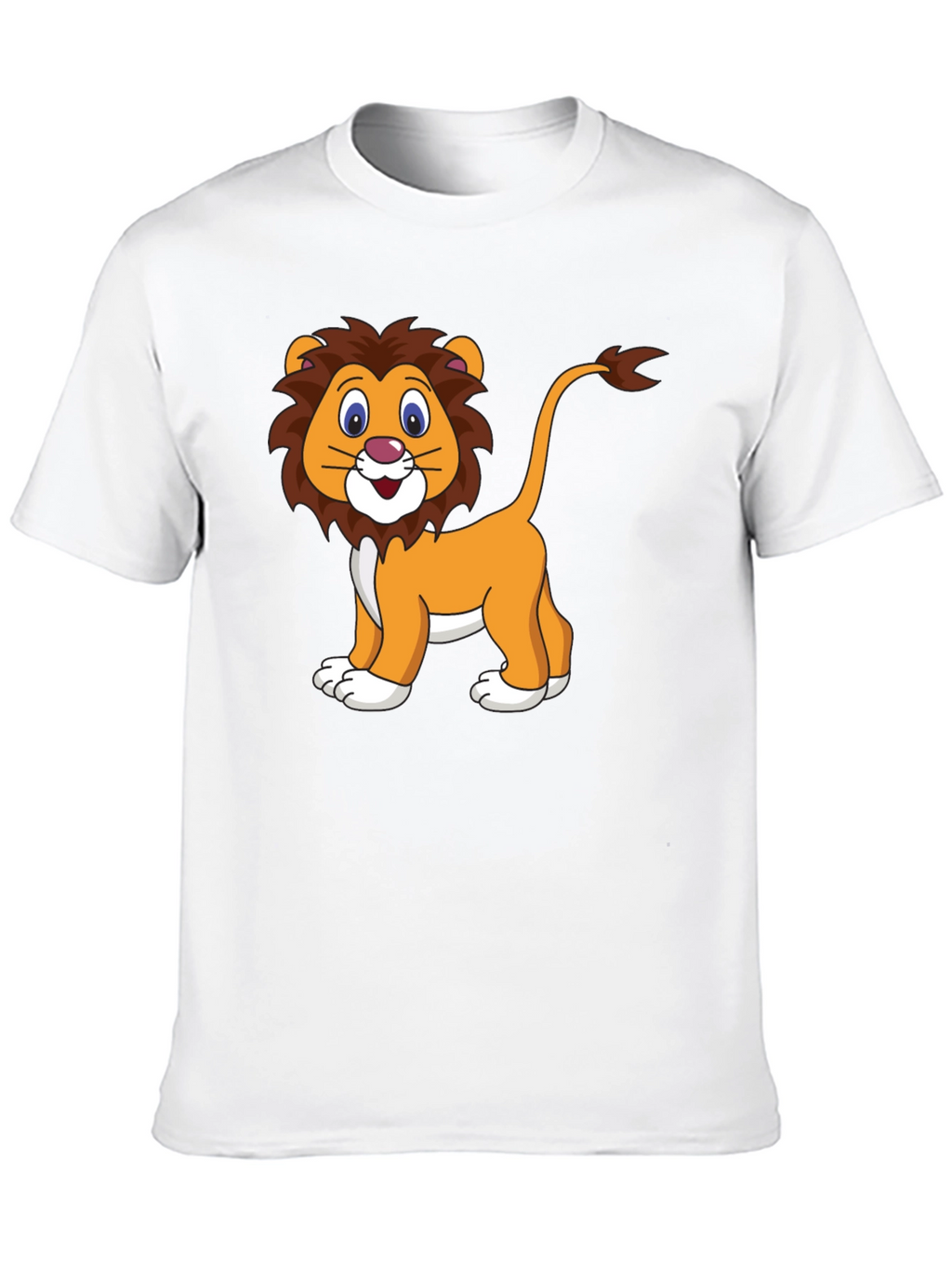 Cartoon Lion Black T-Shirt