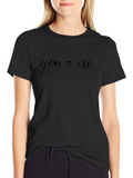 You = Me Black T-Shirt