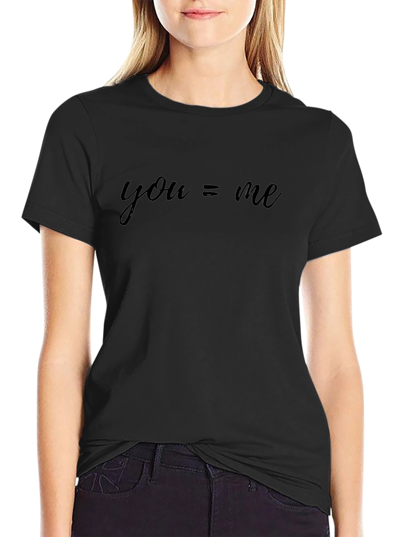 You = Me Black T-Shirt