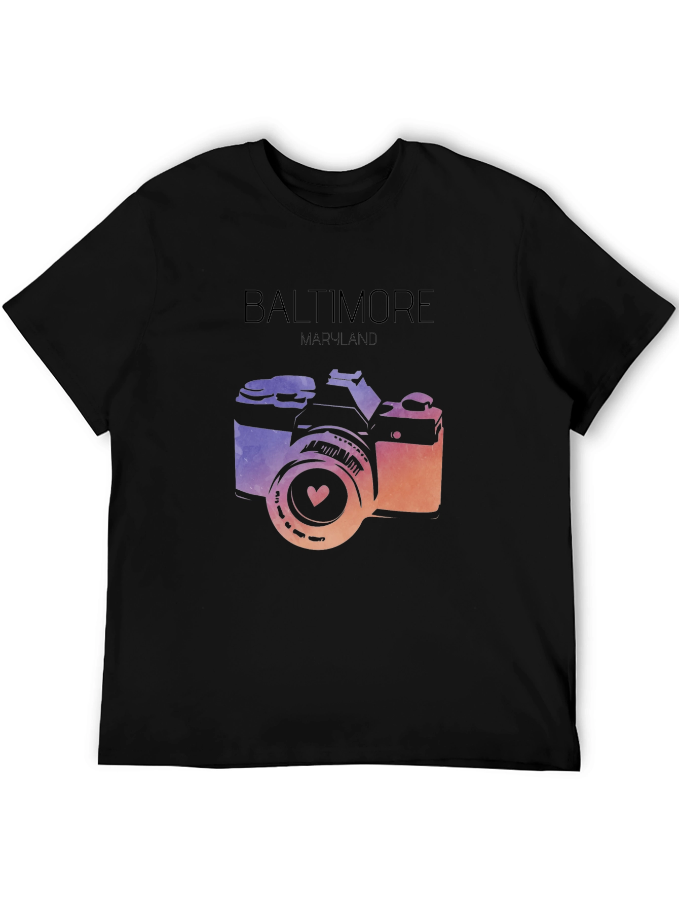 Baltimore Maryland Camera Graphic T-Shirt