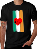 Irish Flag Heart Music Graphic Tee