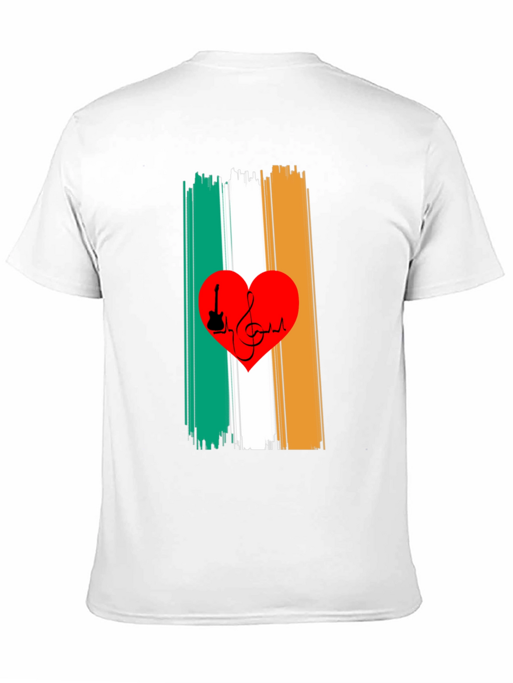 Irish Flag Heart Music Graphic Tee