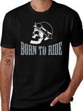 Born to Ride Skull Graphic Tee