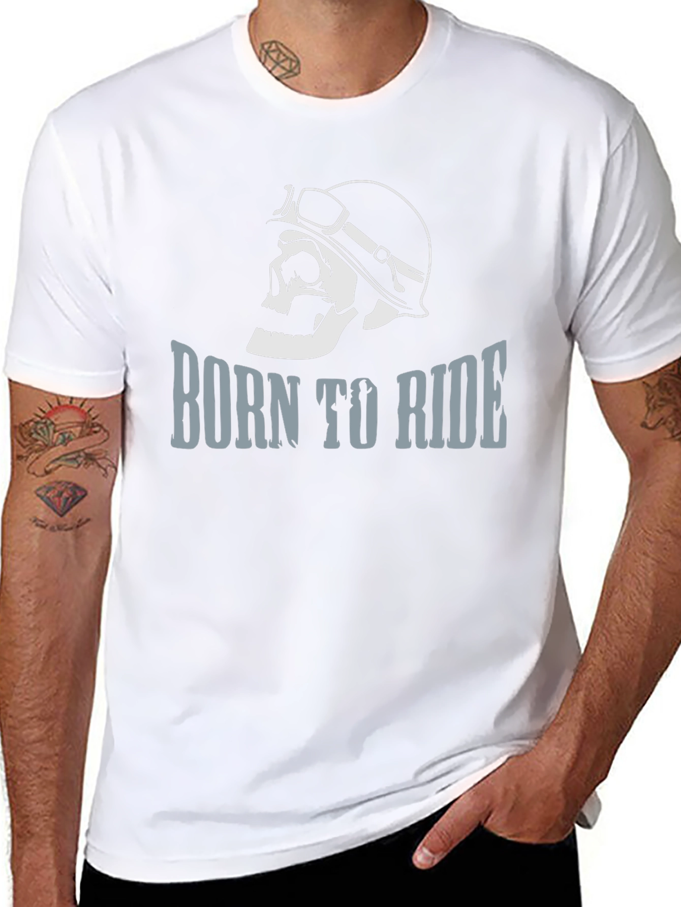 Born to Ride Skull Graphic Tee