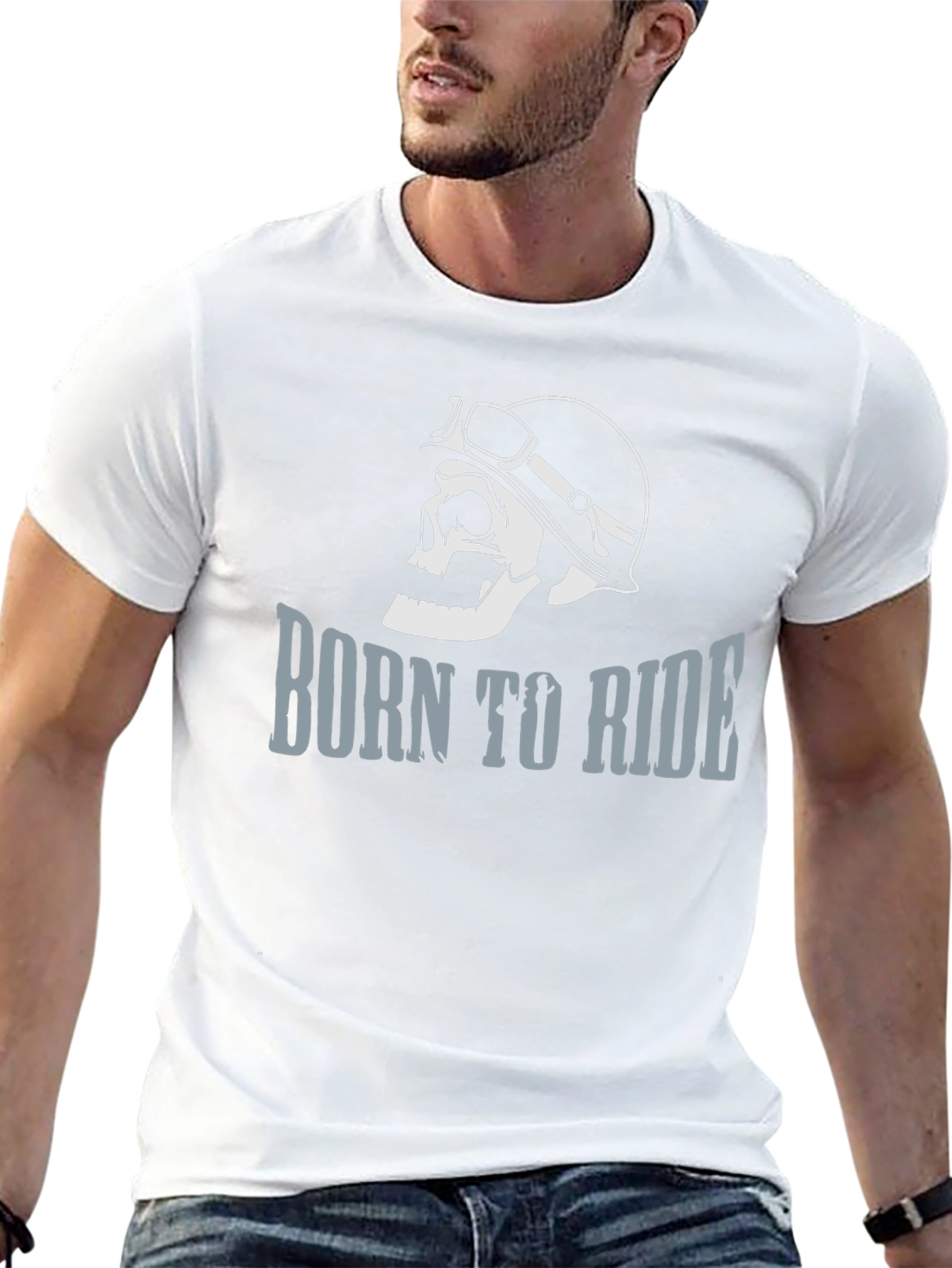 Born to Ride Skull Graphic Tee