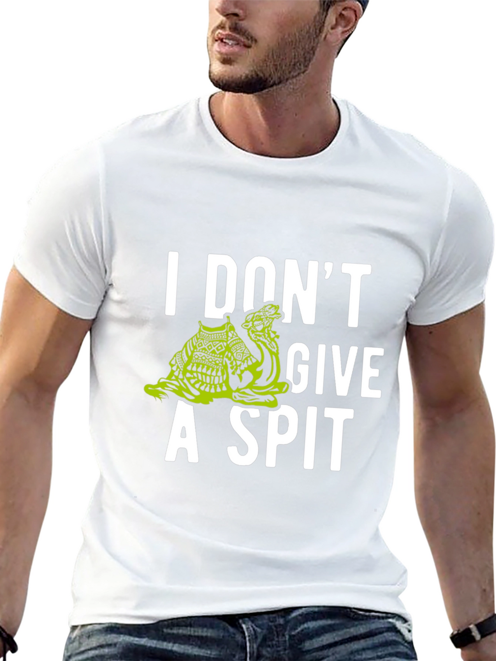 I Dont Give A Spit Camel Graphic Tee