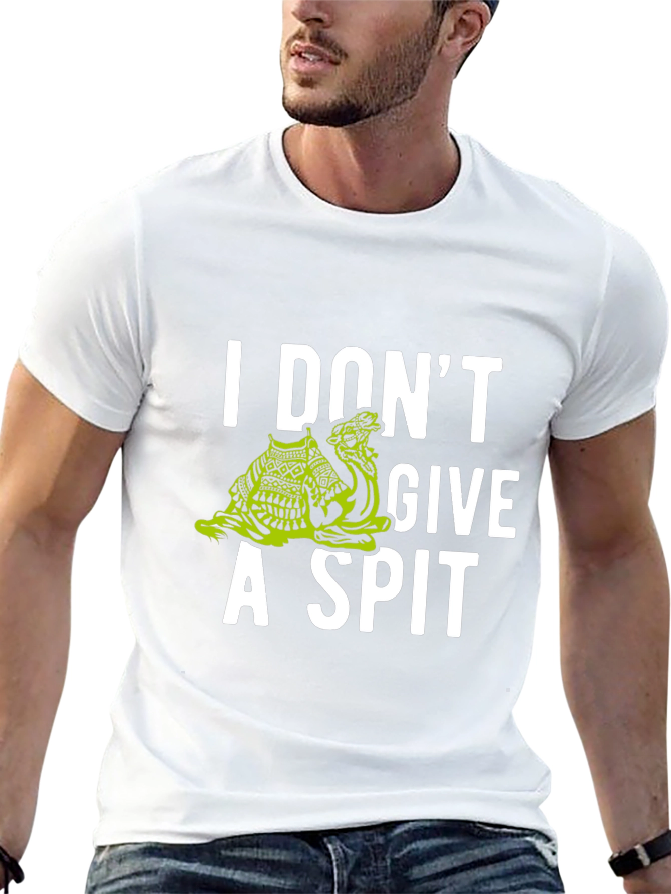 I Dont Give A Spit Camel Graphic Tee