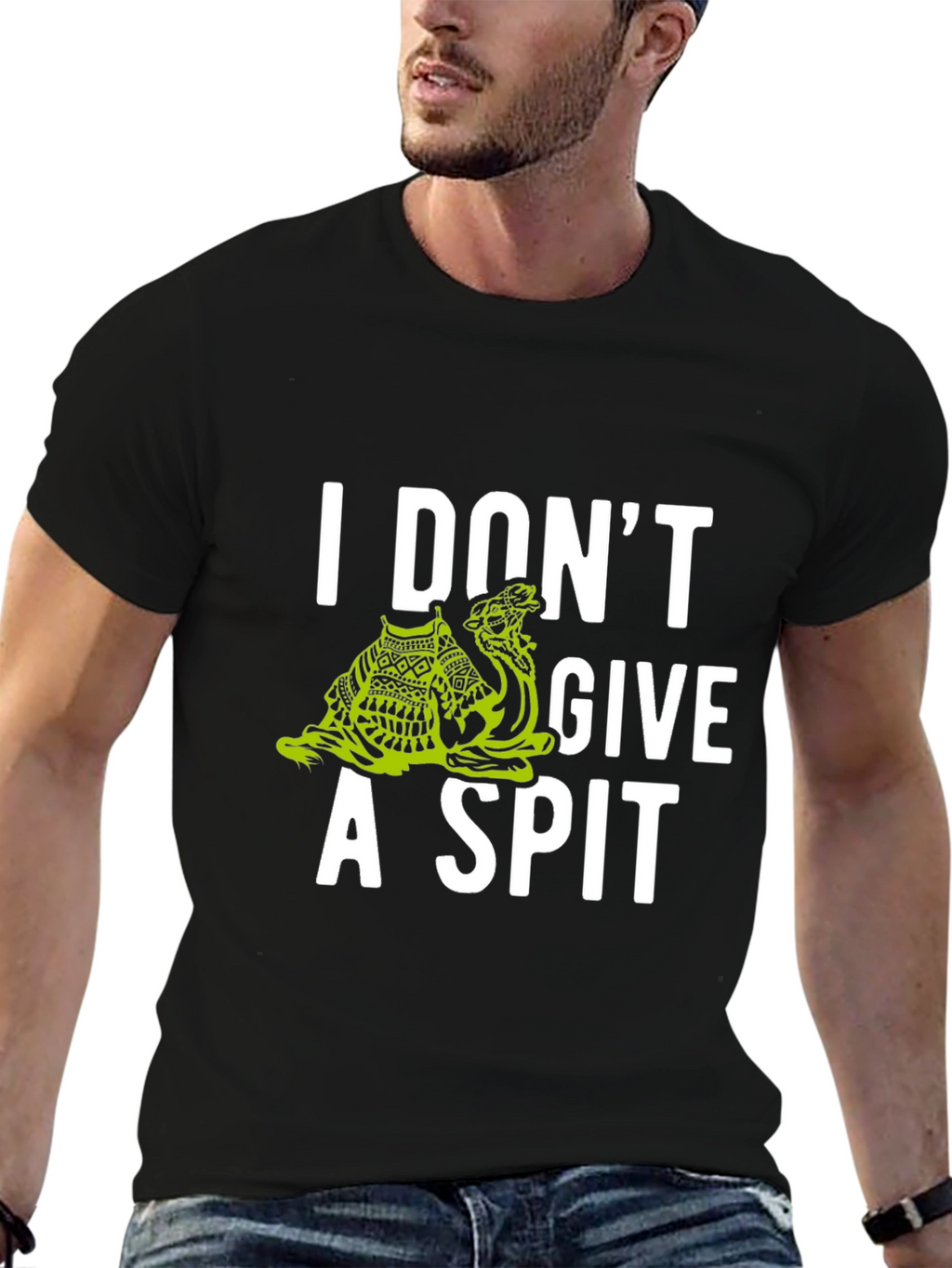 I Dont Give A Spit Camel Graphic Tee