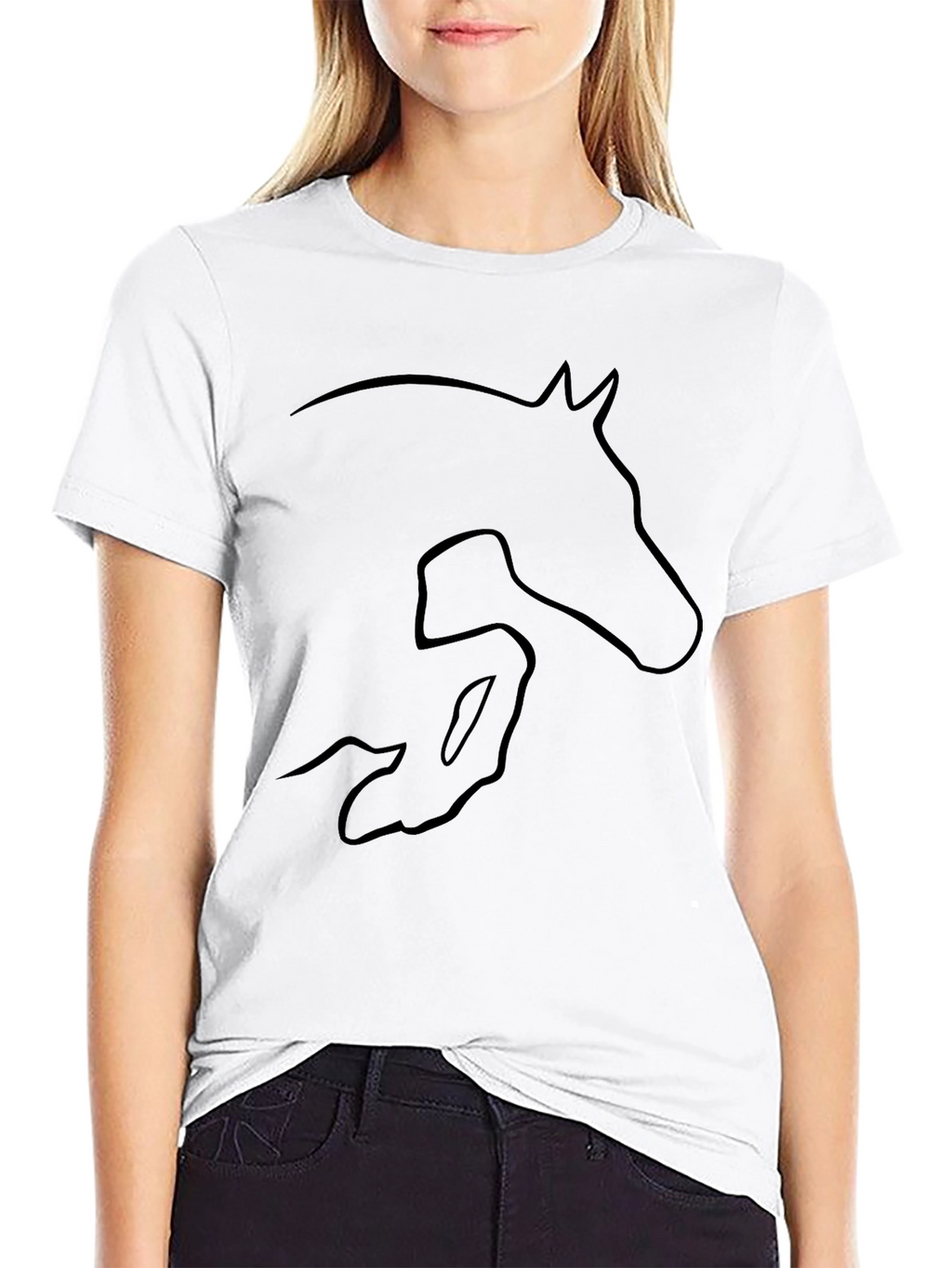 Black Horse Silhouette T-Shirt