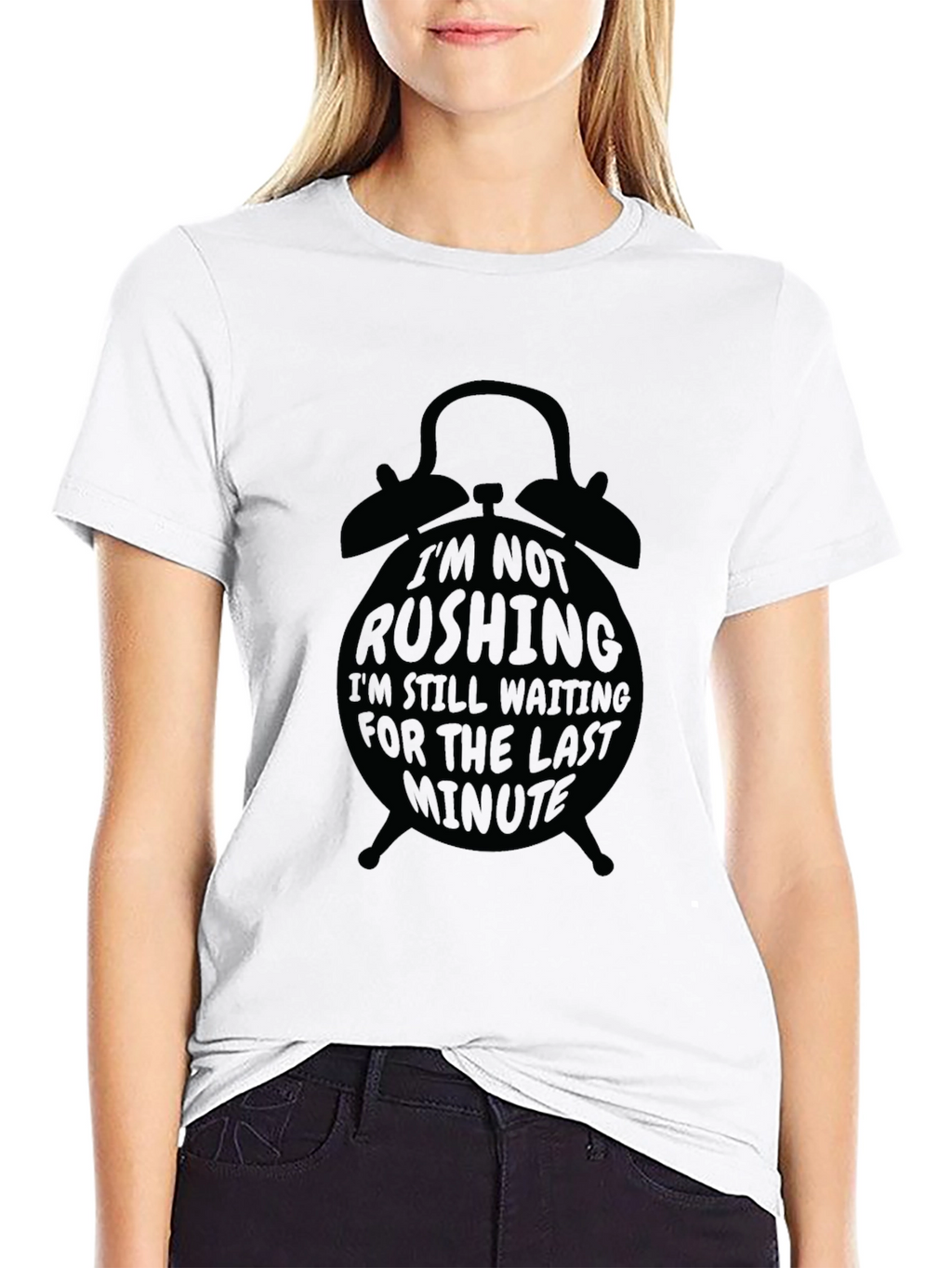 Black Im Not Rushing Graphic Tee