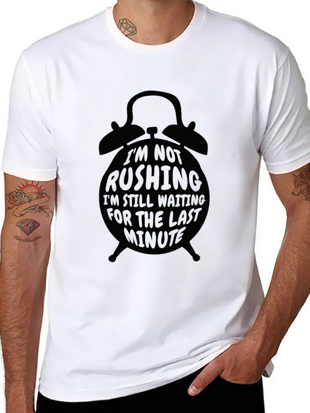Black Im Not Rushing Graphic Tee