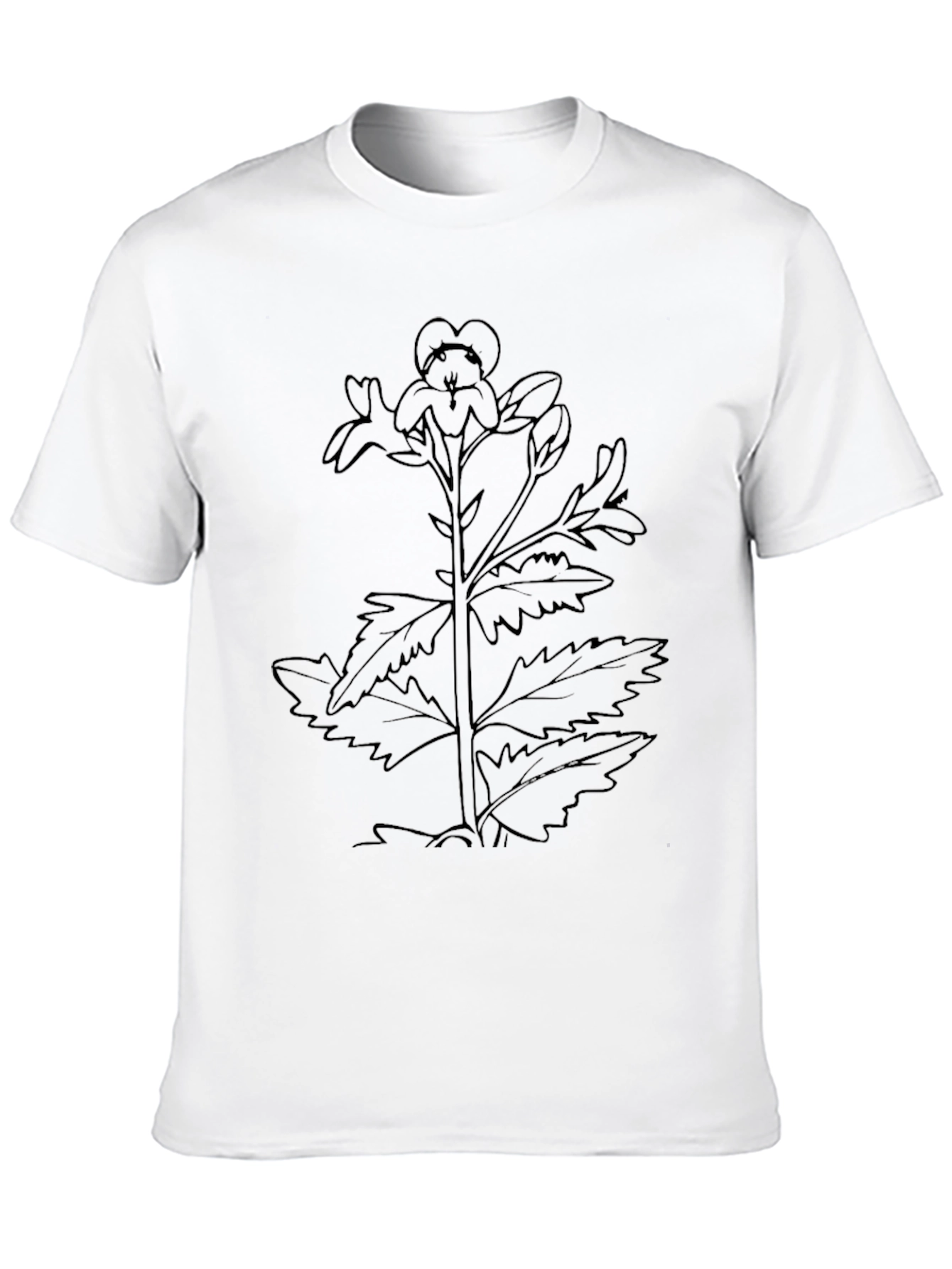 Botanical Sketch Black T-Shirt