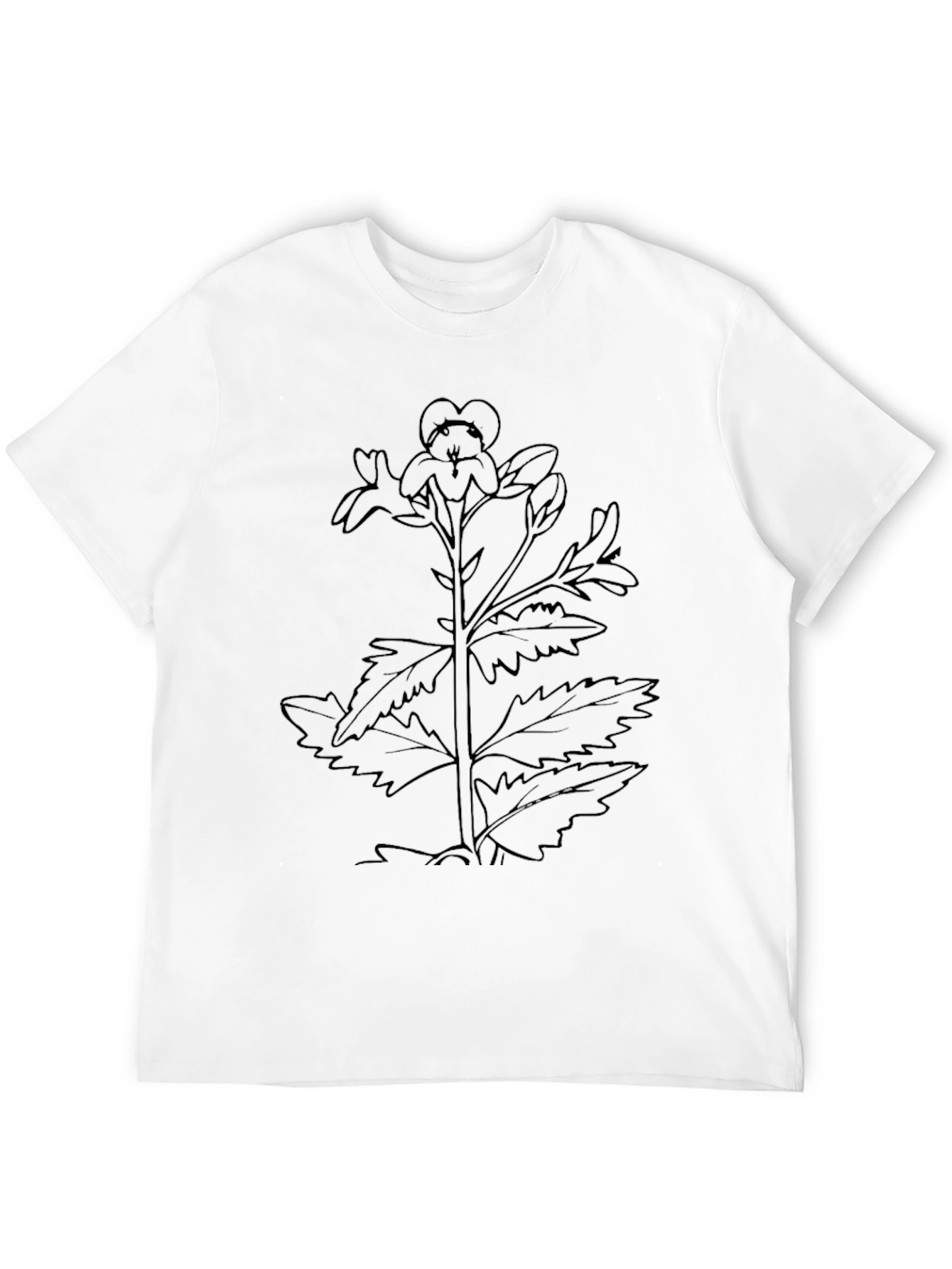 Botanical Sketch Black T-Shirt