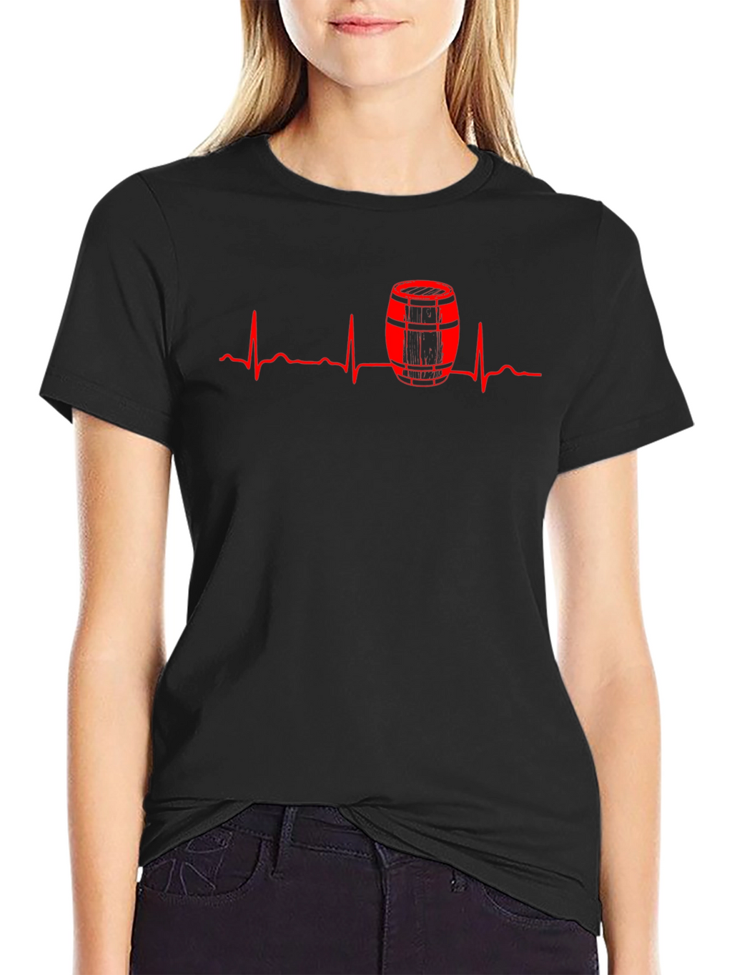 Beer Barrel Heartbeat T-Shirt - Black