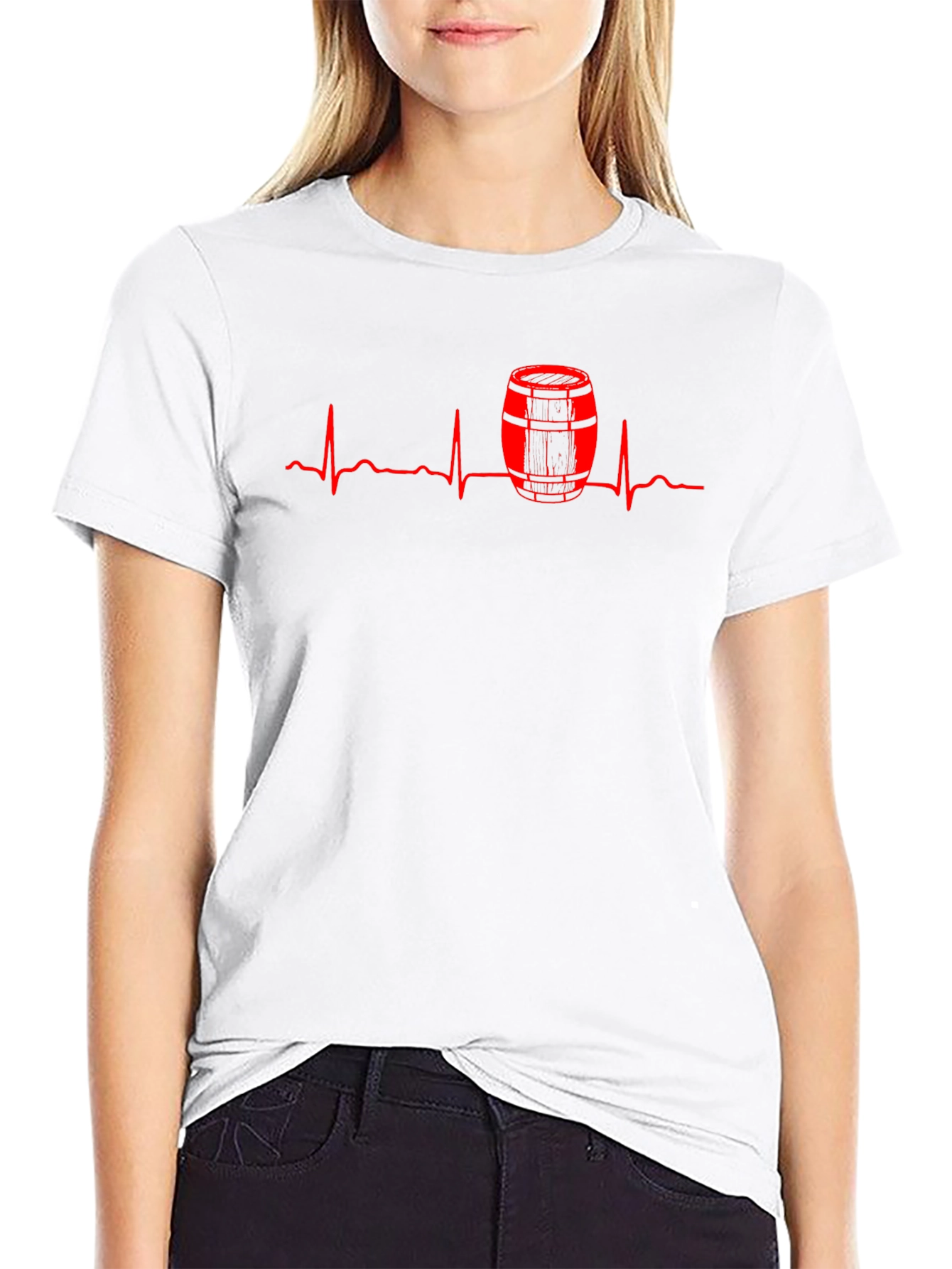 Beer Barrel Heartbeat T-Shirt - Black