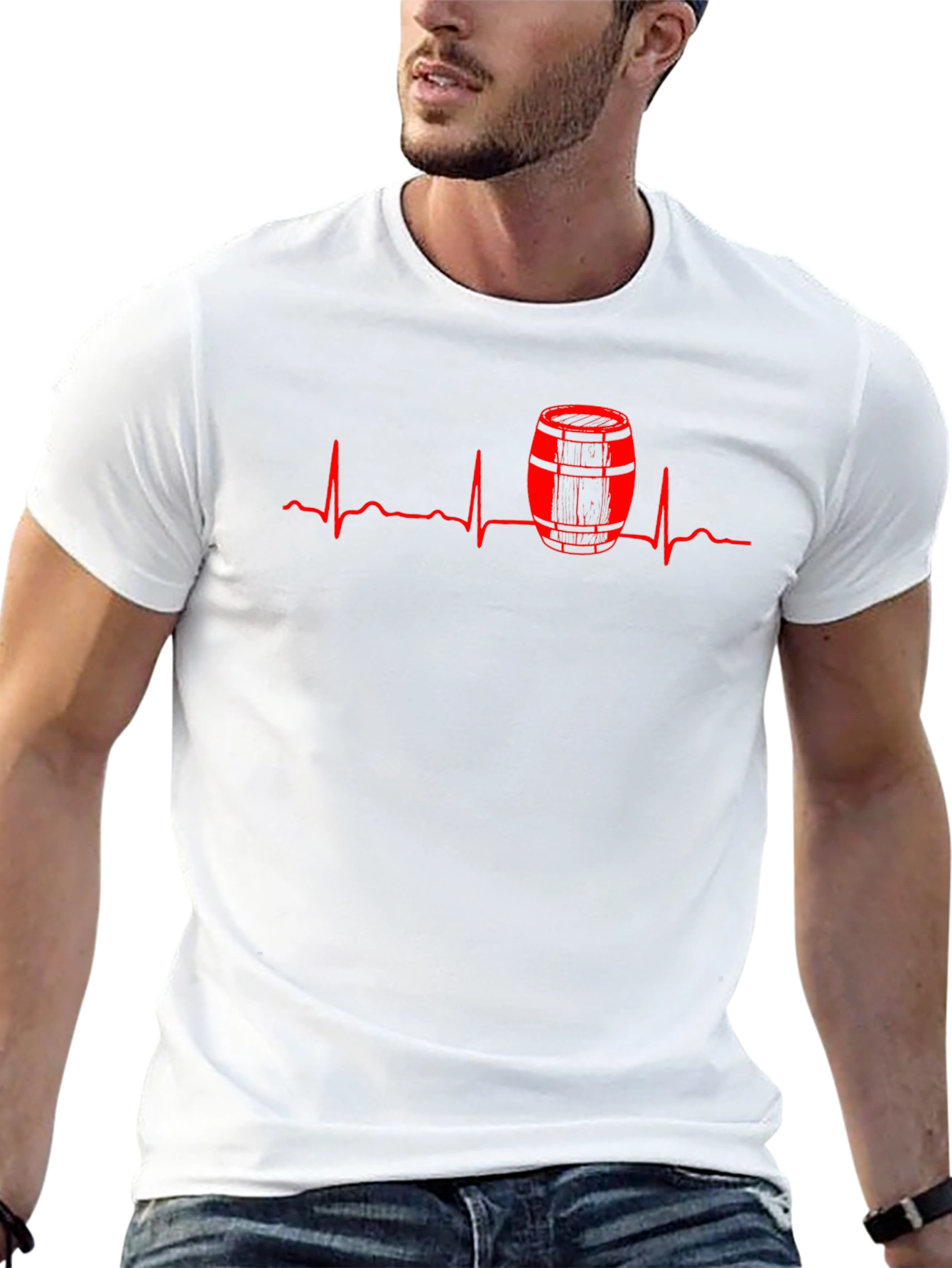 Beer Barrel Heartbeat T-Shirt - Black
