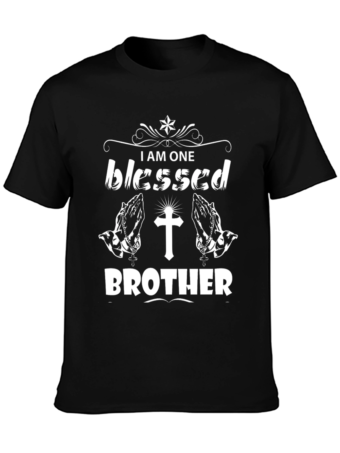 Blessed Brother Graphic Tee - Black Christian T-Shirt