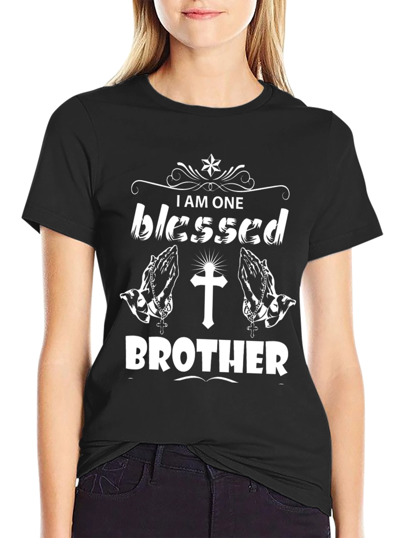 Blessed Brother Graphic Tee - Black Christian T-Shirt