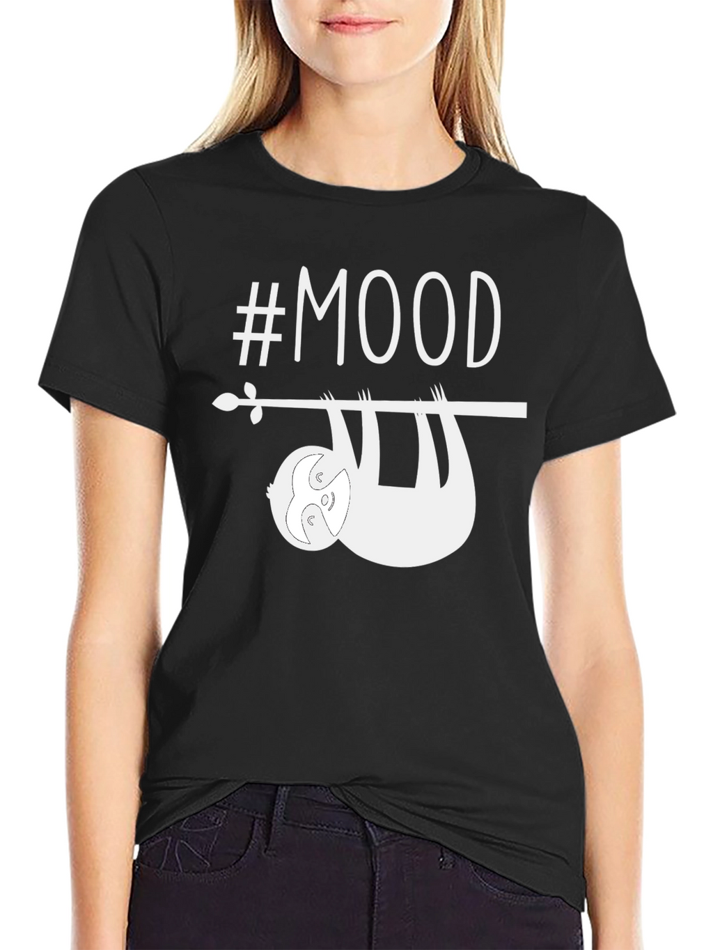 #Mood Sloth Graphic Tee - Casual Comfort Style