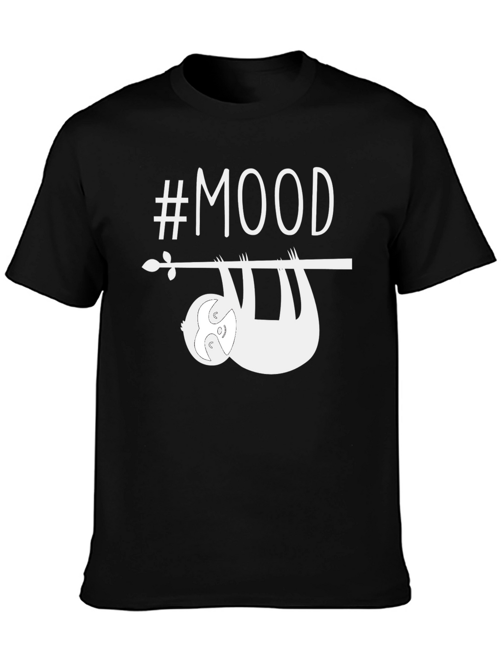 #Mood Sloth Graphic Tee - Casual Comfort Style