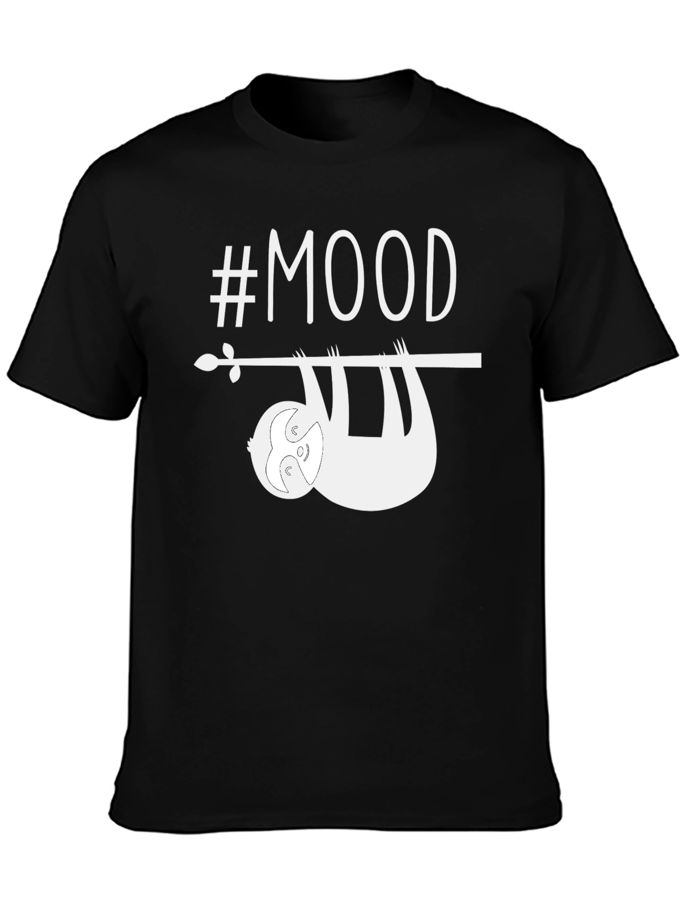 #Mood Sloth Graphic Tee - Casual Comfort Style