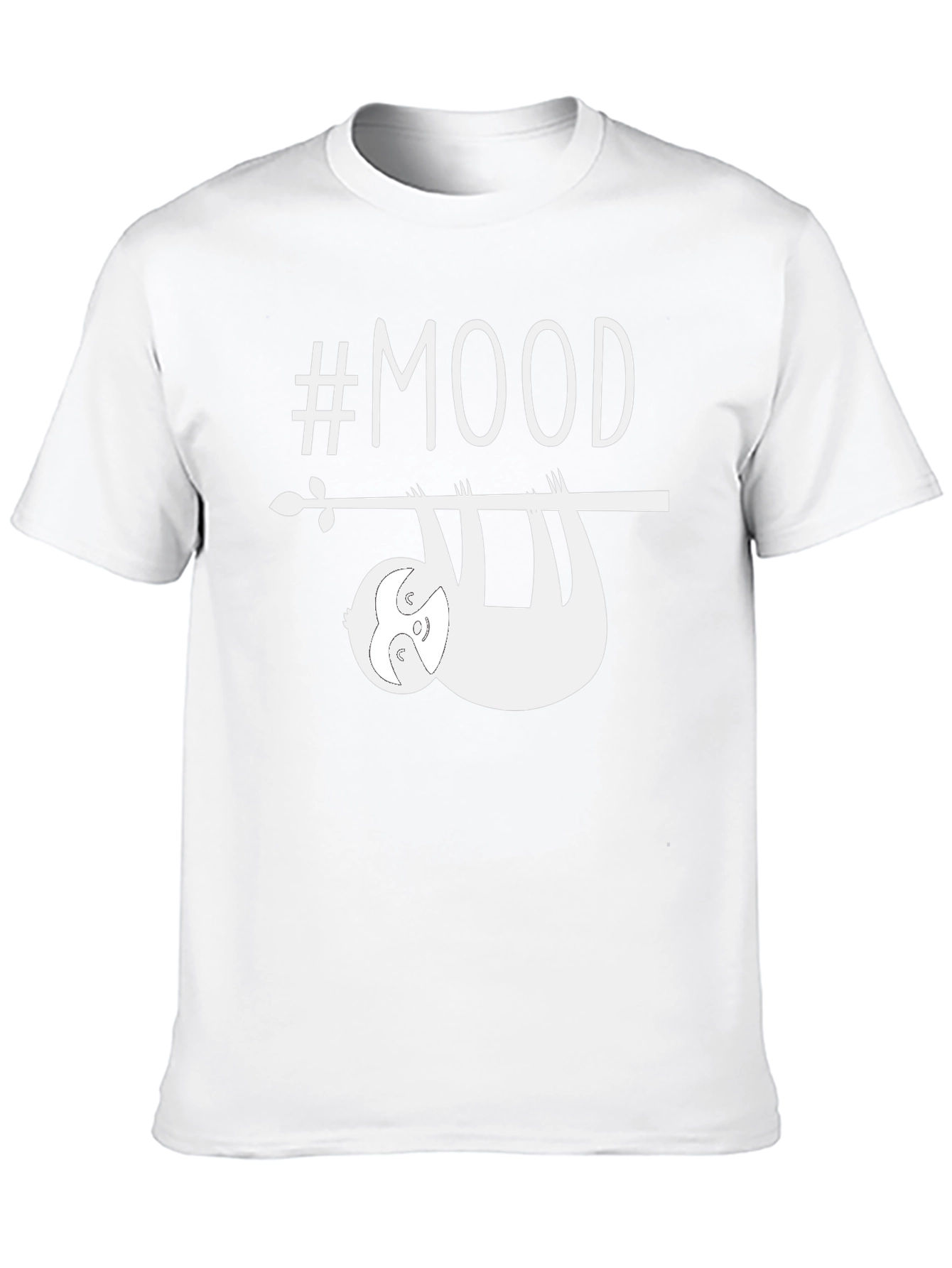 #Mood Sloth Graphic Tee - Casual Comfort Style